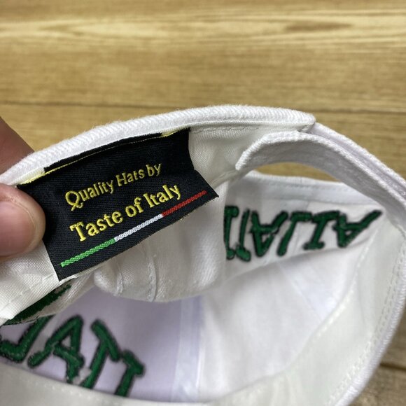 Italia Baseball Cap Embroidered Adjustable Hat Italia Soccer White - Picture 10 of 12